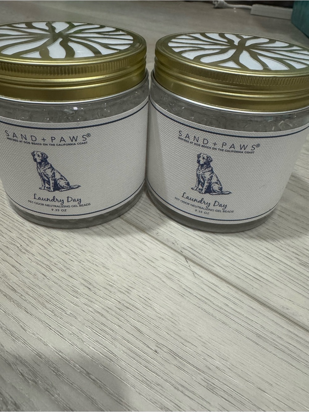 Sand + Paws Laundry Day Pet Odor Gel Beads — Gold Lid